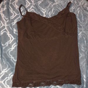 CYC Black Tank Top with Lace